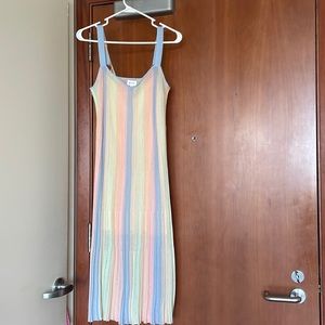 Song of Style Rainbow Midi Dress